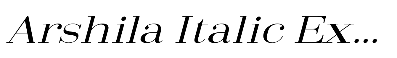 Arshila Italic Expanded